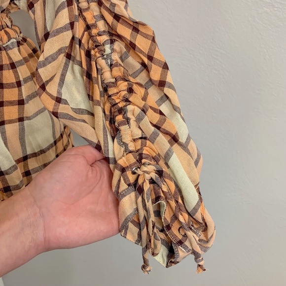 NWT Free People Pacific Dawn Plaid Top - Picture 6 of 10
